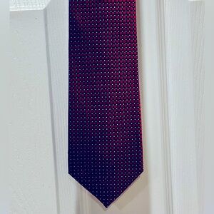 Elegant Red Tie with small white dots and a bit of black